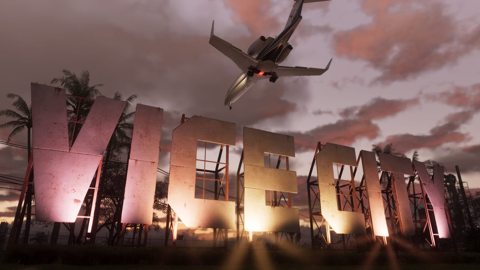 Vice City silüeti — GTA 6 resmî ekran görüntüsü