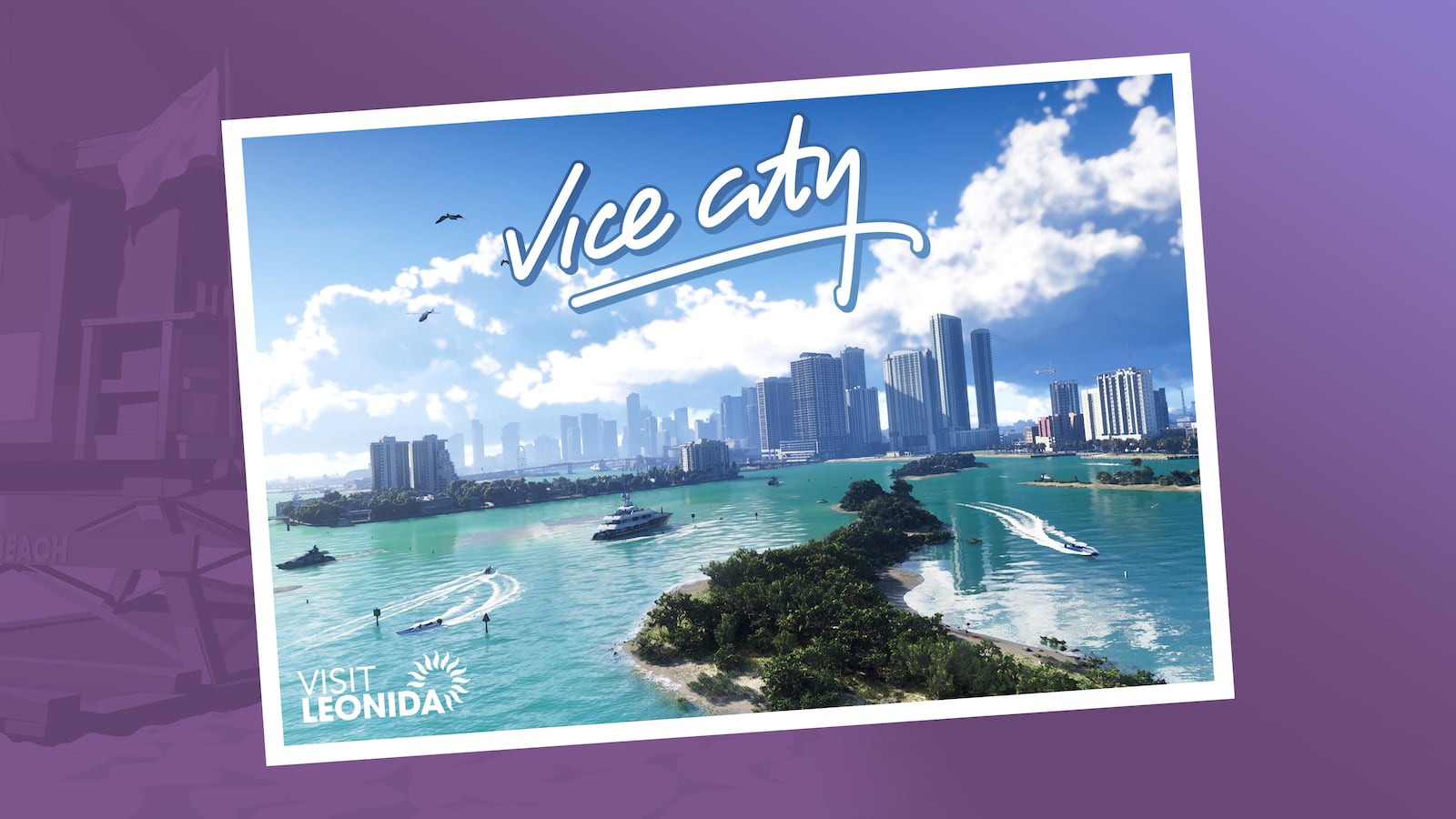 Vice City kartpostalı — GTA 6 resmî görseli